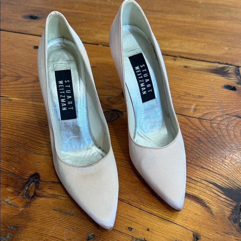 Stuart Weitzman Light Link Pointed Toe Heels Pumps Shoes size 5.5